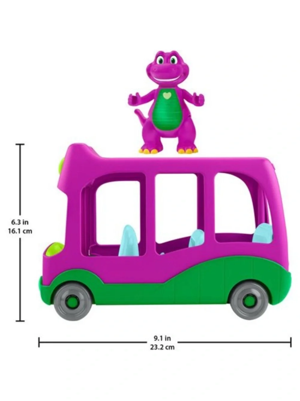 Fisher-Price Barney's World Adventure Bus Push-Along Toy & Barney Figure